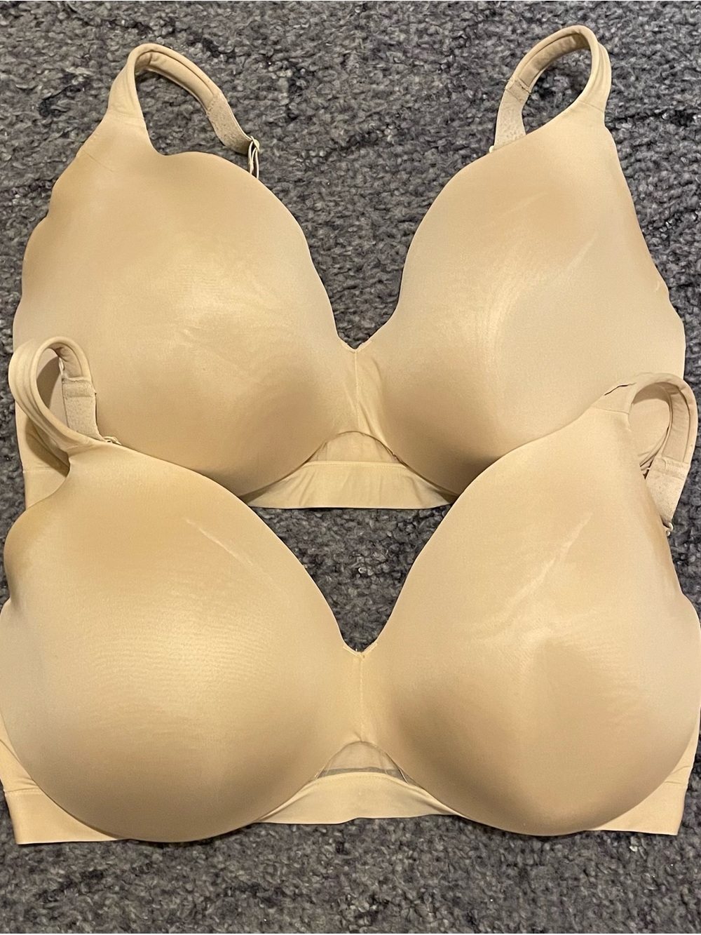 Cacique Nude Cream Lightly Lined Full Coverage Bras Plus Size 42H Lot Of Two